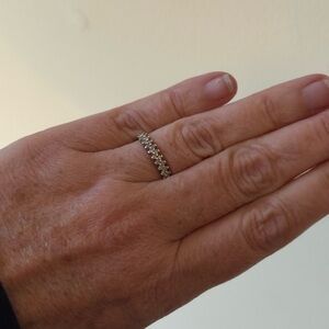 Vintage White Gold Diamond Estate Ring, size 6.25